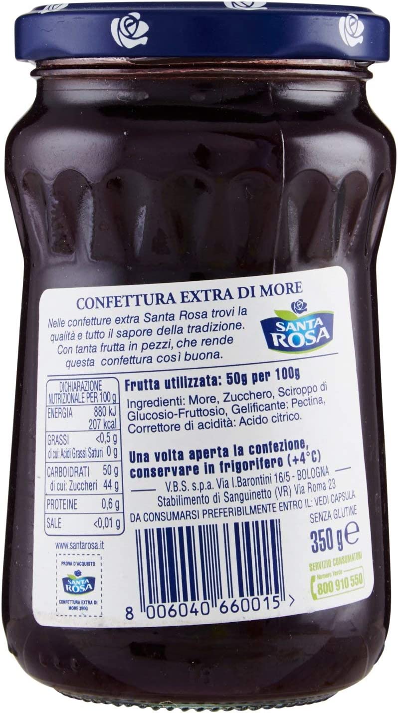 Santa Rosa - Confettura Extra, More Di Rovo - 350 G