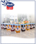 Hero Light Marmellata di Arance Amare light, 8 vasetti da 280 gr, marmellata e confettura extra, frutta di alta qualità, senza conservanti e senza coloranti, pochissime calorie per porzione