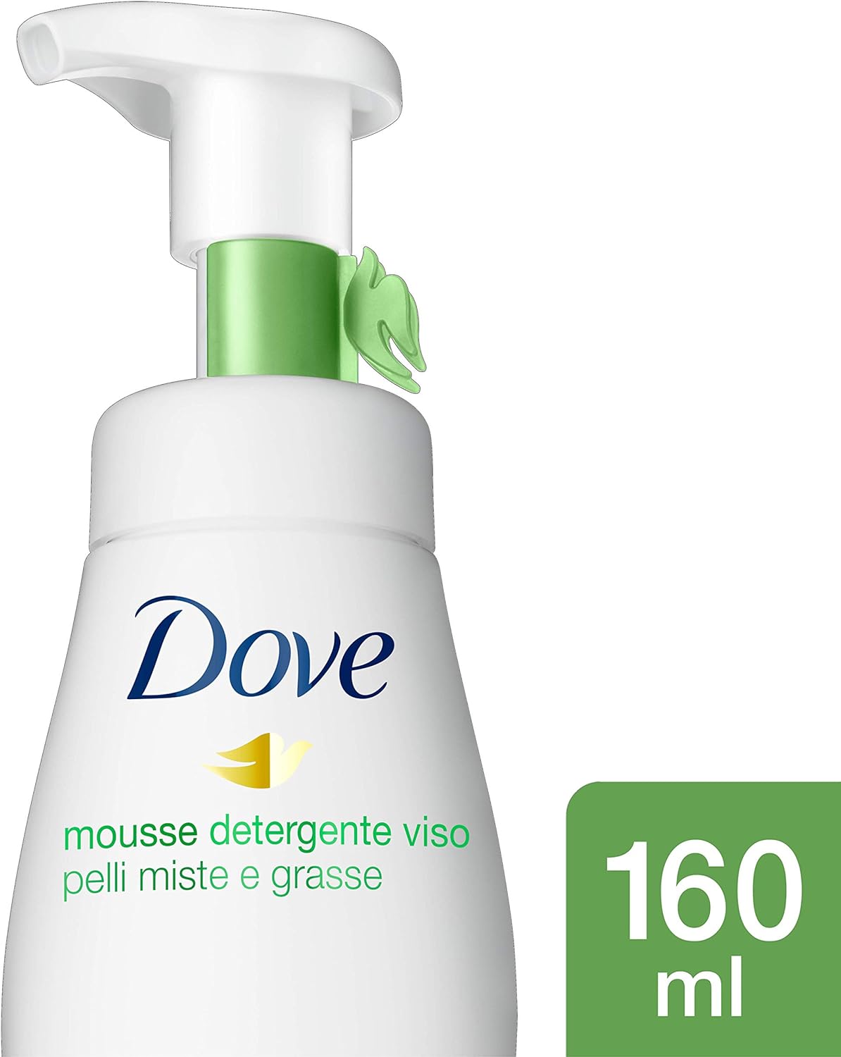 Dove Mousse Detergente Viso Purificante, per Pelli Miste e Grasse, 160 ml