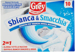 Grey Sbianca e Smacchia Buste Detergente, 10 Pezzi