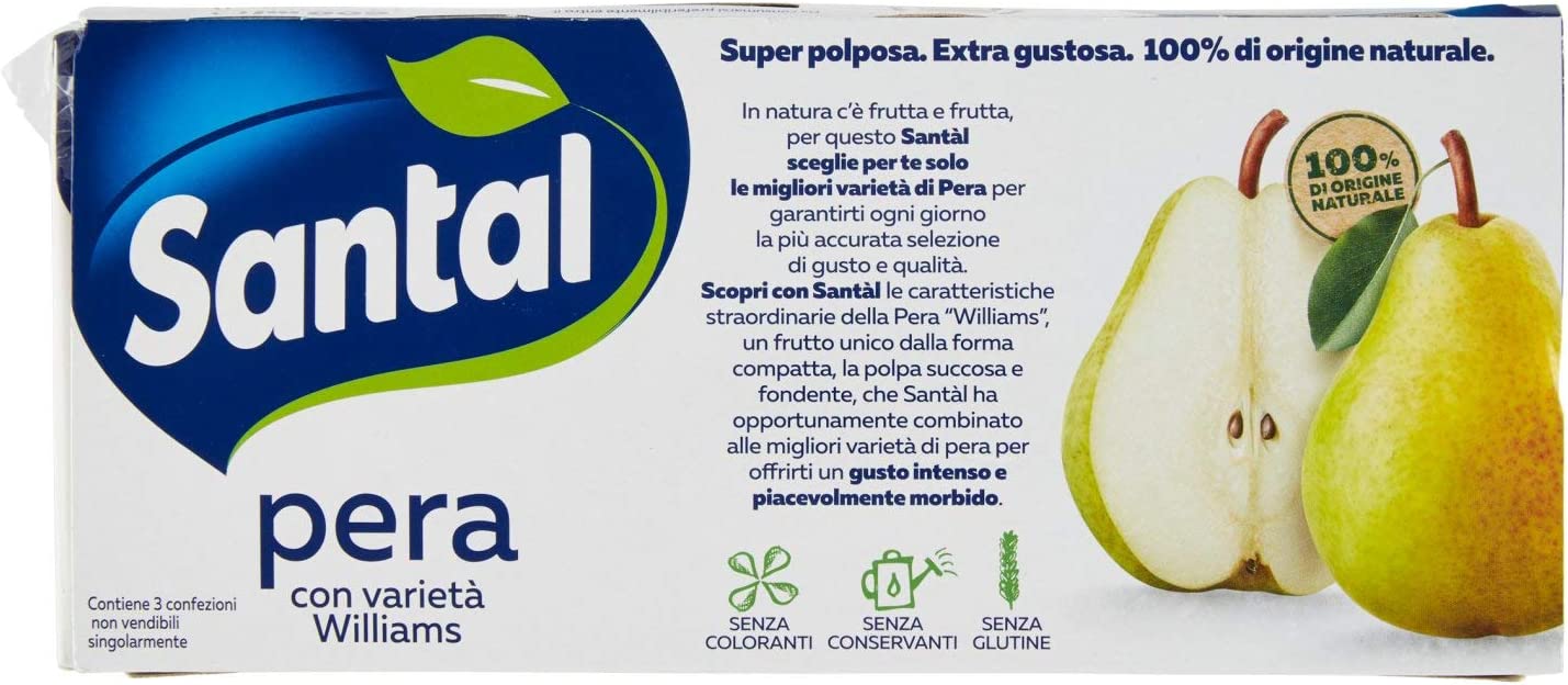 Santàl Succo Mini, Pera, 3 X 200 Ml