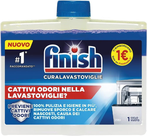 Finish Curalavastoviglie Raccomandato da Napisan, 1 Prodotto da 250 ml di Cura Lavastoviglie, Additivo per una Lavastoviglie Pulita dai Residui di Grasso e Calcare
