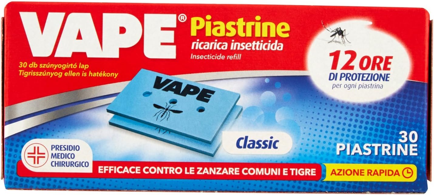 Vape Piastrine Ricarica Insetticida Classic - 30 Pezzi