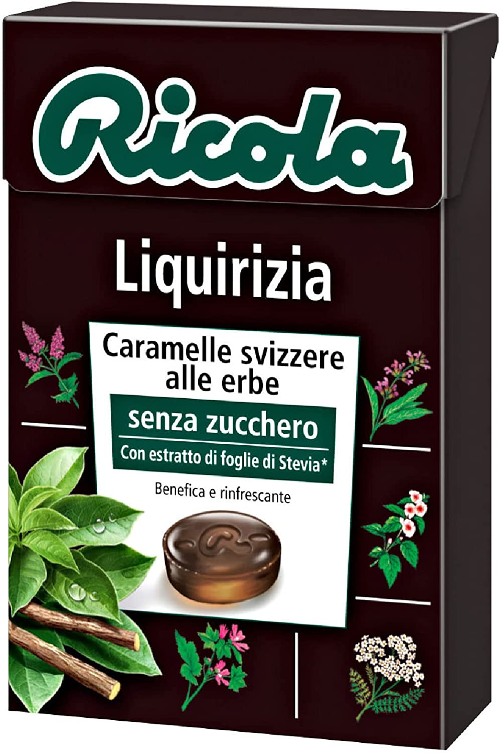 10 Astucci Caramelle Svizzere alle Erbe Ricola Liquirizia da 50 g