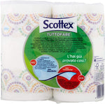 Scottex Tuttofare Due Lati Diversi, 4 Maxi Rotoli, 2 Confezioni da 2 Maxi Rotoli