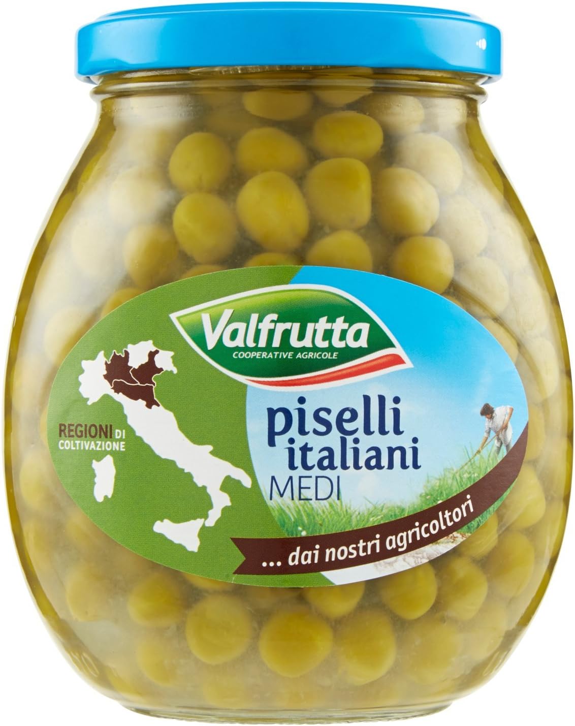Valfrutta - Piselli Italiani, Medi - 12 pezzi da 360 g [4320 g]