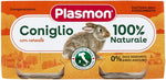 Plasmon Omogeneizzato Carne Coniglio e cereale 2x80g Con Carne Italiana, 100% naturale, senza amidi e sale aggiunti