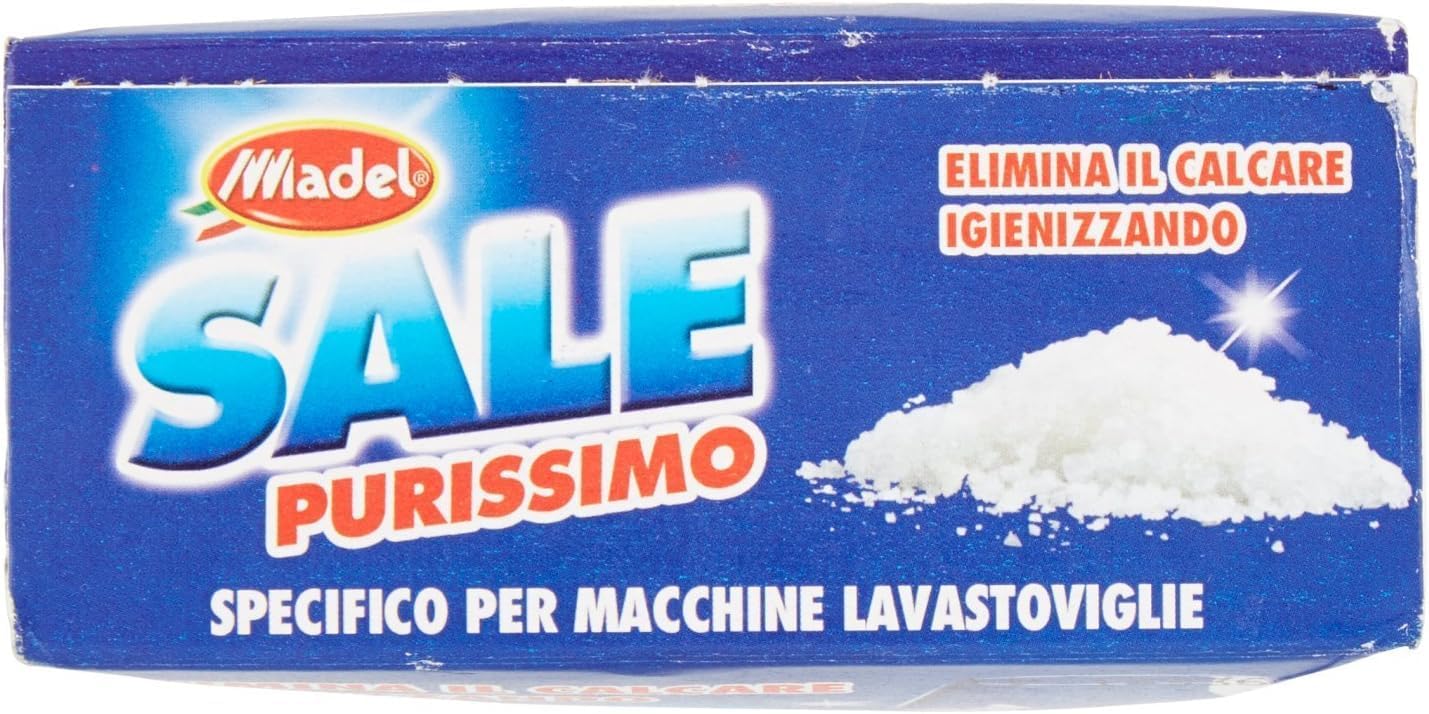 Pacchi Convenienza - Sale Purissimo - Sale Granulare, Elimina Il Calcare Igienizzando, Specifico Per Macchine Lavastoviglie - 1 kg, Polvere, Senza profumo (Conf. da 6)