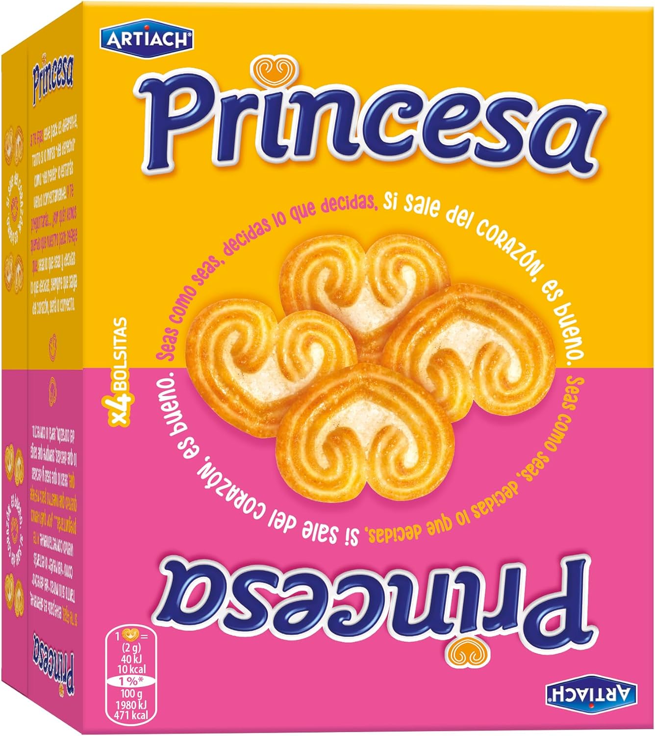 Galletas Con Corazon Princesa Artiach 4 Packs 120g