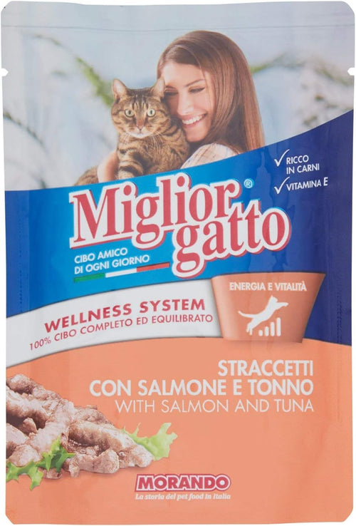 Migliorgatto Pouch strips Salmon and Tuna
