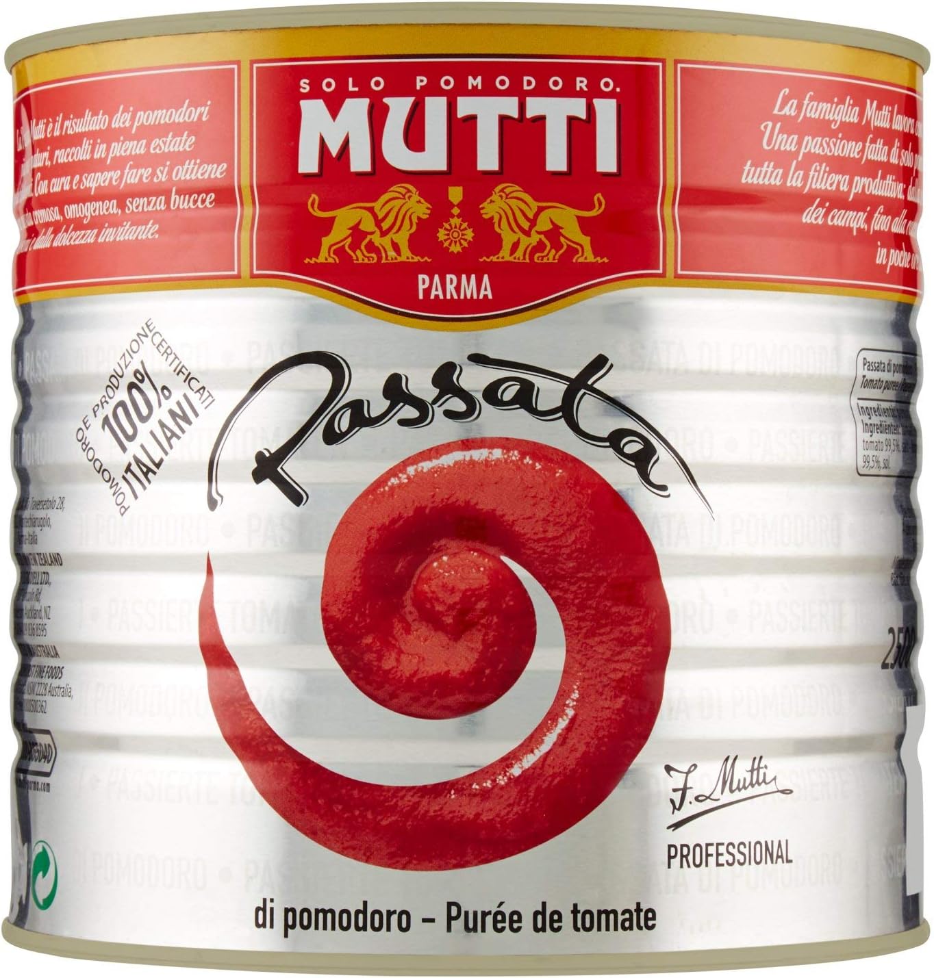Mutti passata di pomodoro da 2.5 kg (1000010170)