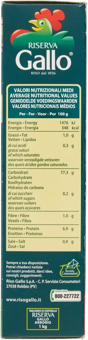 Gallo - Riso Arborio, Chicchi grossi - 2 confezioni da 1 kg [2 kg]