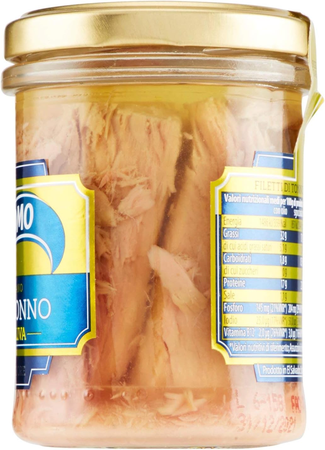 Nostromo - Filetti di Tonno all'Olio di Oliva, Qualità Superiore, Lavorati a Mano, 1 Vasetto in Vetro da 180 gr