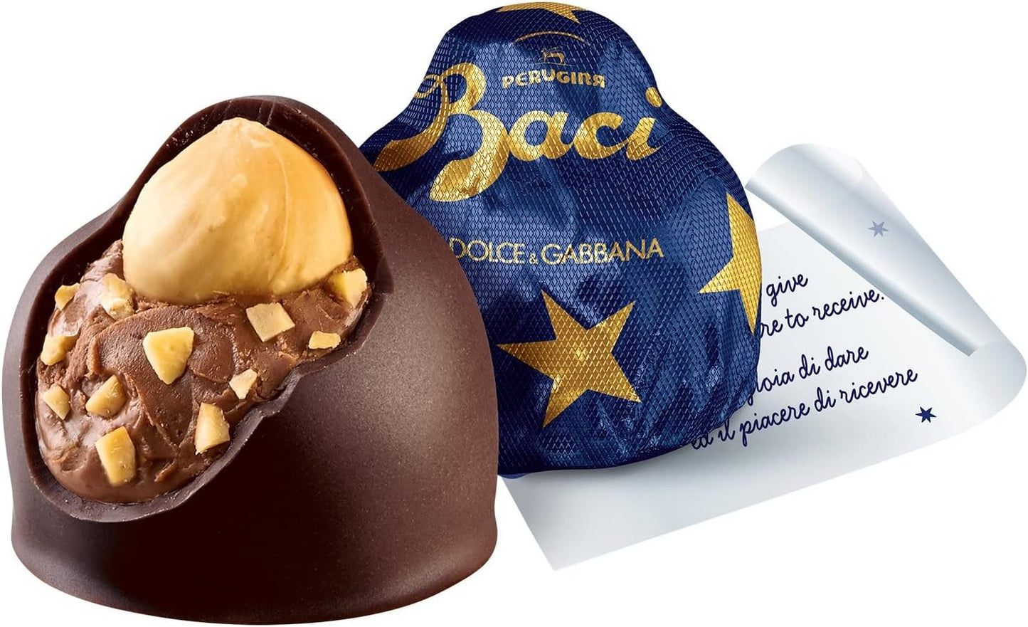 Baci Perugina Classico Cioccolatini Fondenti Ripieni al Gianduia e Nocciola Intera, 200 g