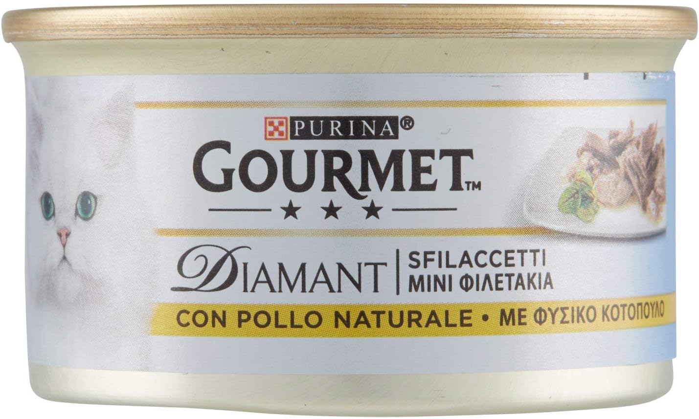 Purina Gourmet Diamant Sfilaccetti con Pollo per Gatti, 85g
