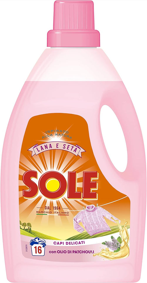 Sole Lana E Delicati Detersivo Liquido Lavatrice, Classico, Nessun Colore, 1000 Millilitro