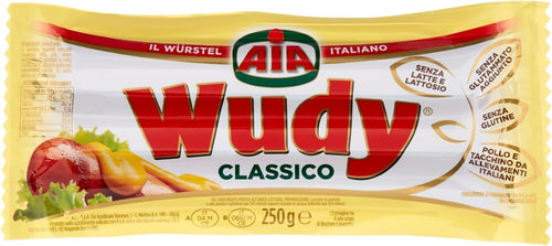 AIA Wudy Classico 3 Wurstel di Pollo e Tacchino, 250g