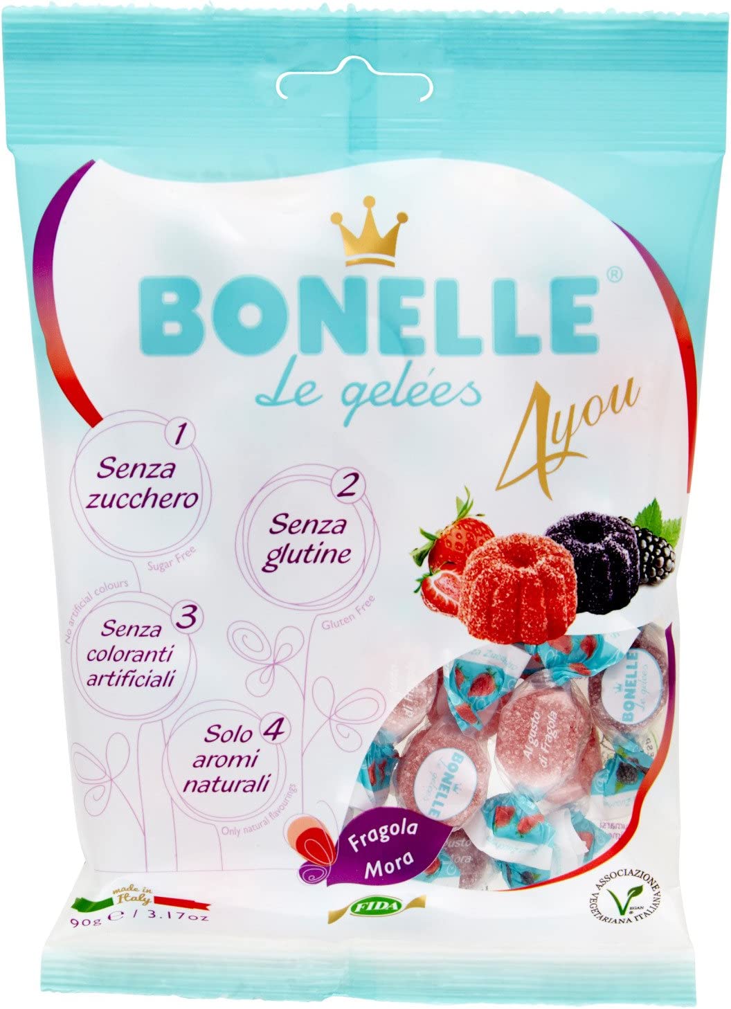 Le Bonelle Busta 4You Fragola/Mora, 90 gr - [confezione da 6]