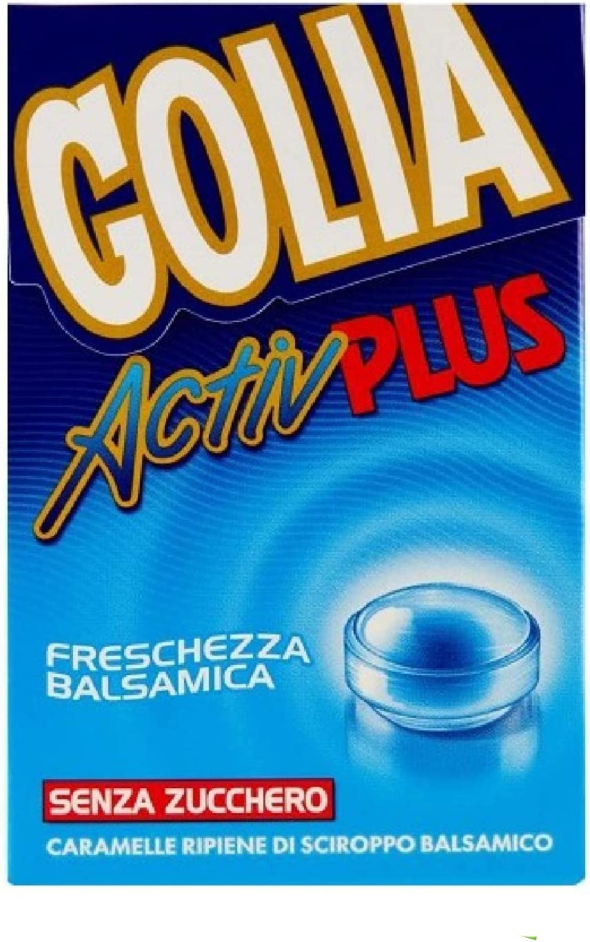 10 CARAMELLE BALSAMICHE GOLIA ACTIVE PLUS ASTUCCIO DA 46gr MENTA GOLA