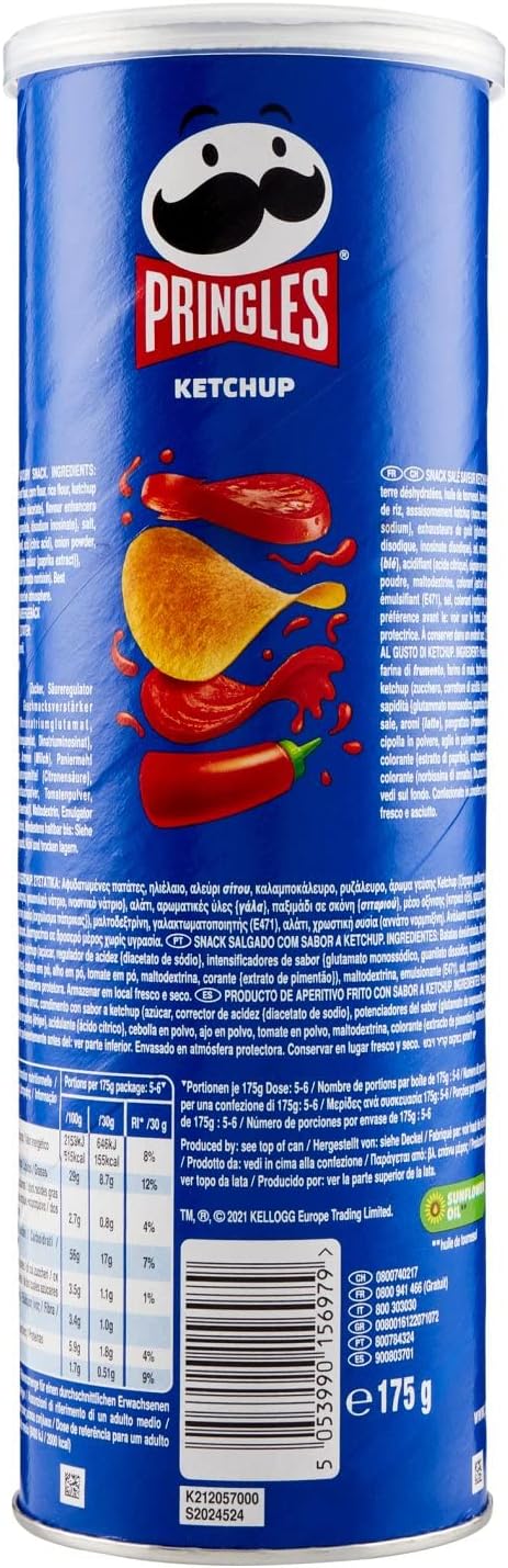 Pringles Snack Salato al Gusto di Ketchup, 175g