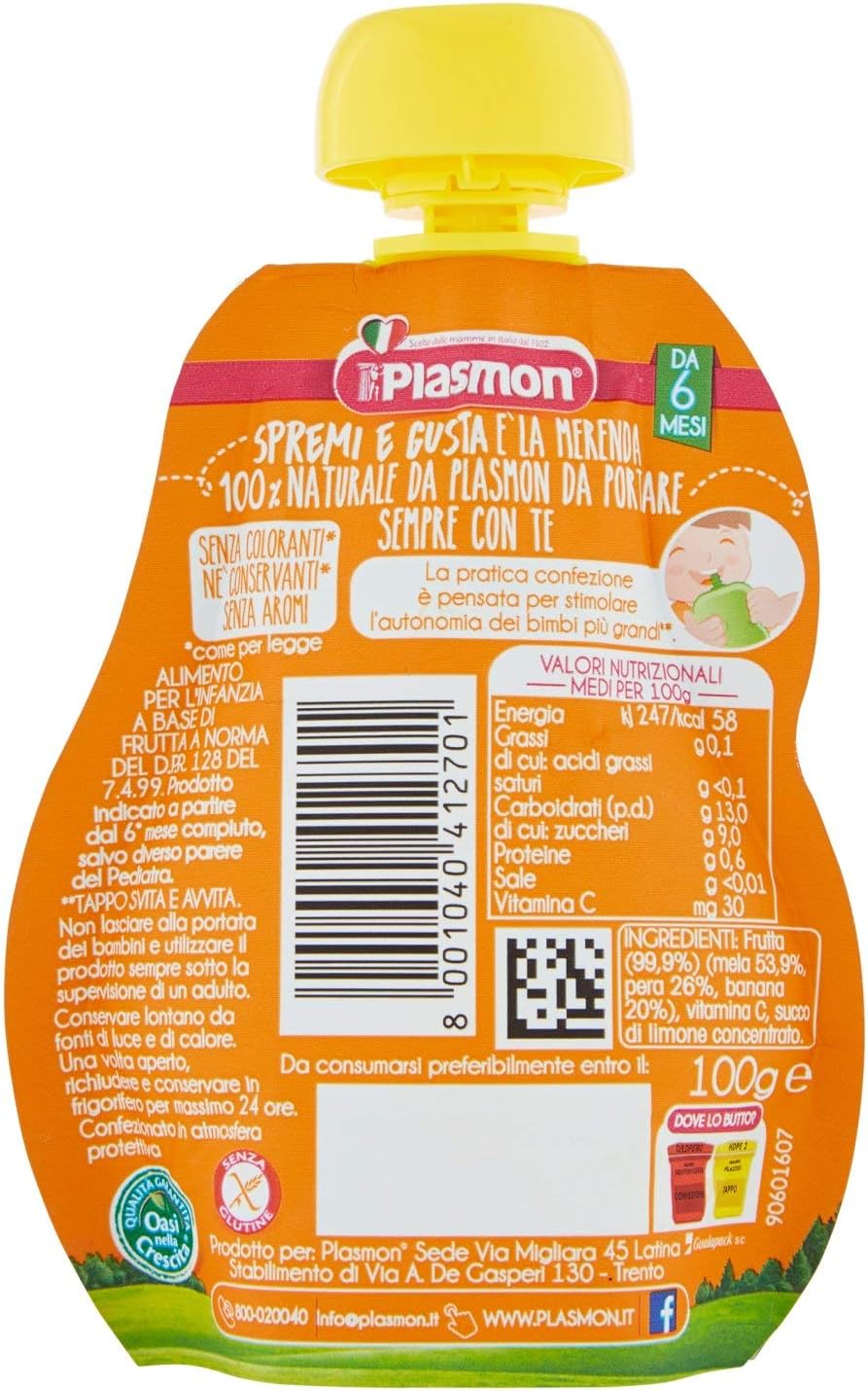 Plasmon Spremi e Gusta Frutta Mista, 100 g