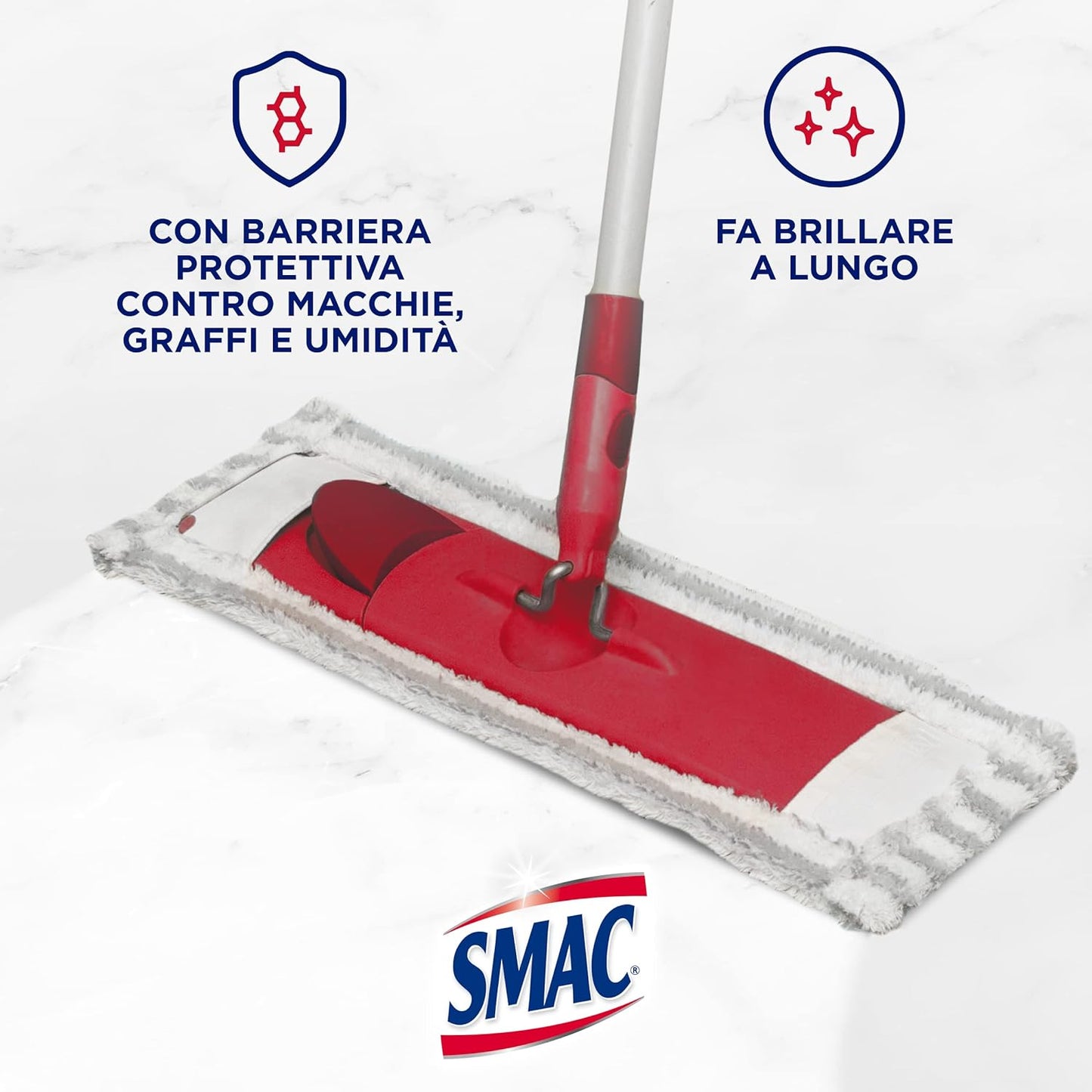 Smac - Tot Giallo Lavaincera, Detergente Pavimenti Pregiati in Ceramica, Marmo e Parquet, con Cera di Carnauba, 1000ml x 12 Pezzi