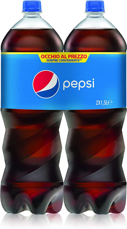 Pepsi - Bevanda Analcolica, senza conservanti aggiunti - 1.5L (Confezione da 2)