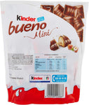 MINI KINDER BUENO CIOCCOLATO BARRETTE INCARTATE T.18 MINI BUSTA 108GR NOCCIOLA