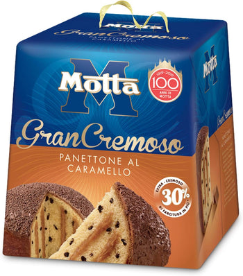 PANETTONE MOTTA GRAN CARAMELLO 750 GRAMMI - Con crema di caramello salato e gocce di cioccolato