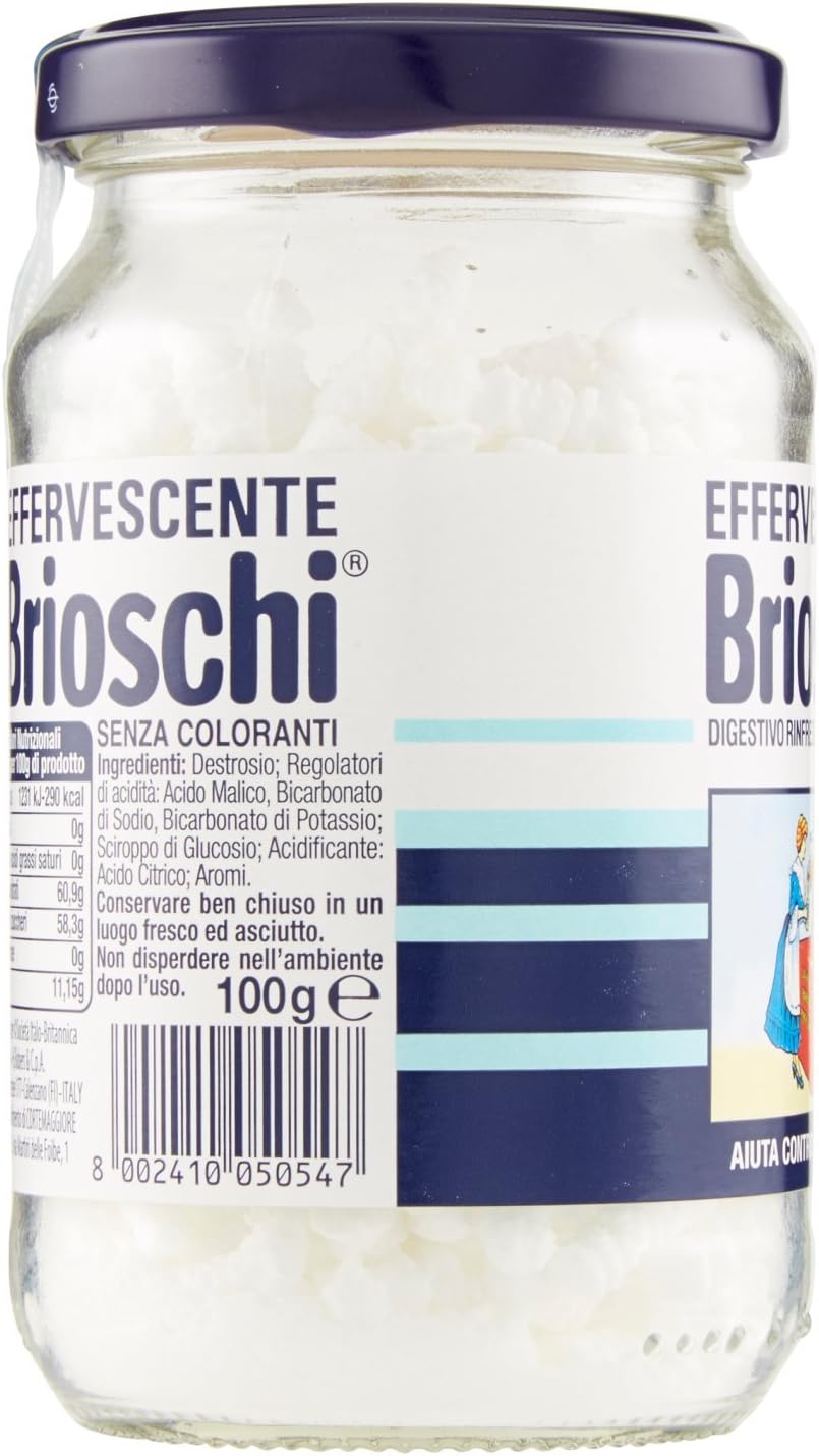 Brioschi - Effervencente, Digestivo Rinfrescante Dissetante al Gusto Limone - 100 g