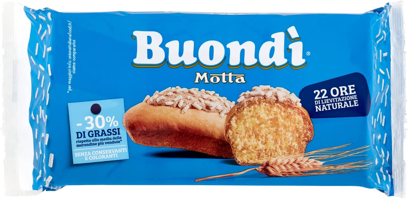 motta Buondì Classico, la Colazione Golosa e Leggera - 6 Merendine