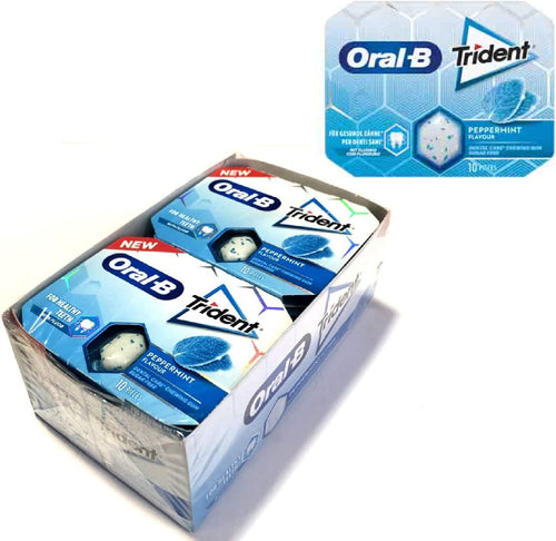 12 PACCHETTI DI GOMME DA MASTICARE ORAL-B PEPPERMINT DA 17 GR DENTI SANI