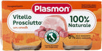 Plasmon Omogeneizzato Carne Vitello, prosciutto e cereale 2x80g Con Carne Italiana, 100% naturale, senza amidi e sale aggiunti