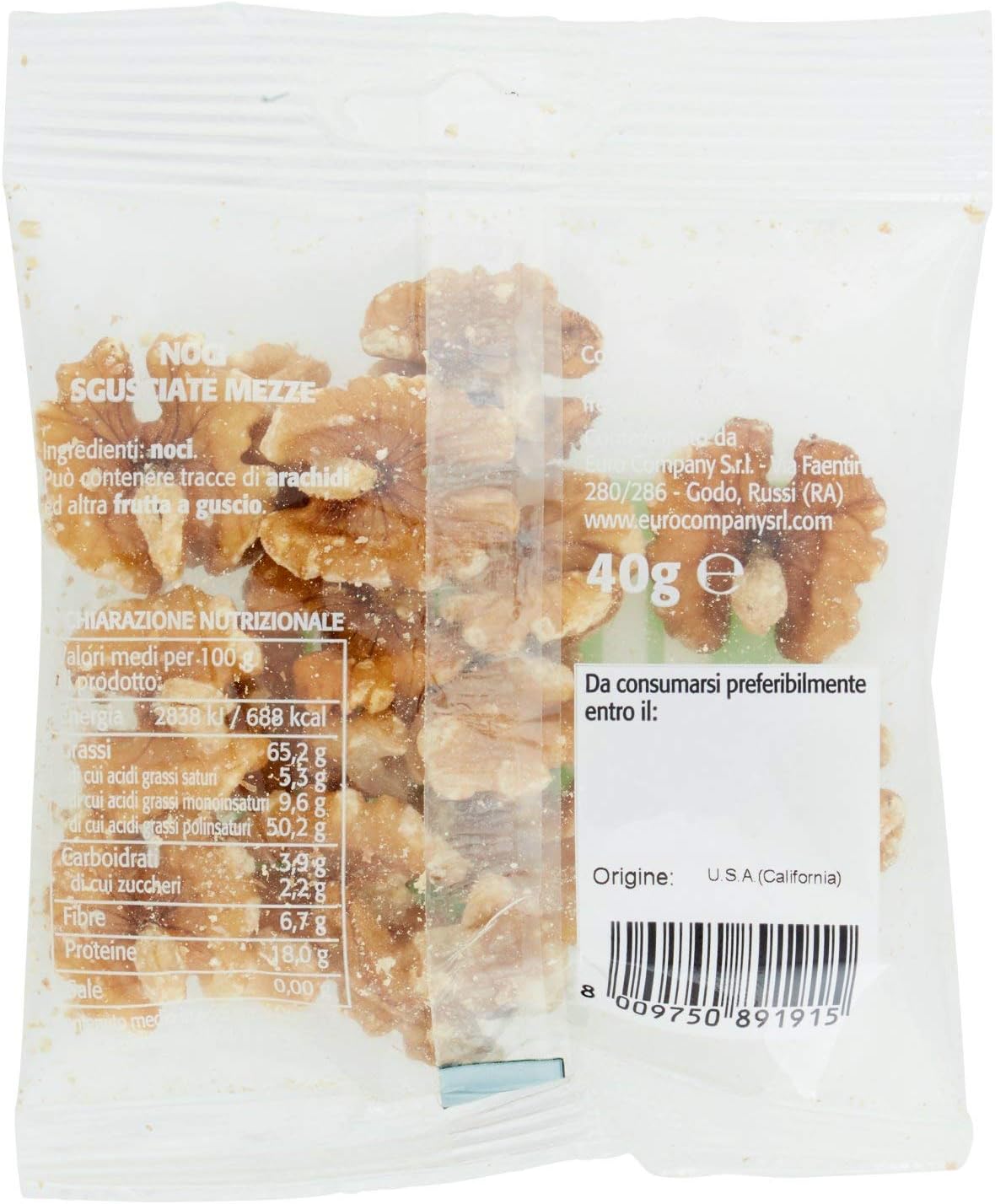 Euro Company Noci Sgusciate - 40 gr