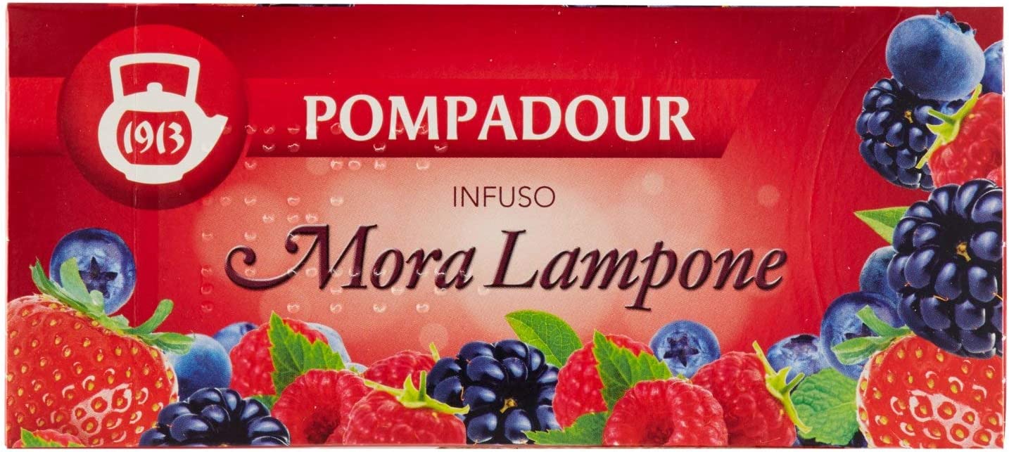 Pompadour Infuso, Mora Lampone, 20 Filtri x 3 gr [60 gr]