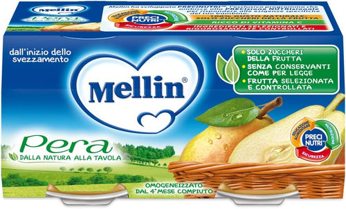 Mellin Omogeneizzato Pera - 12 Vasetti da 100 gr