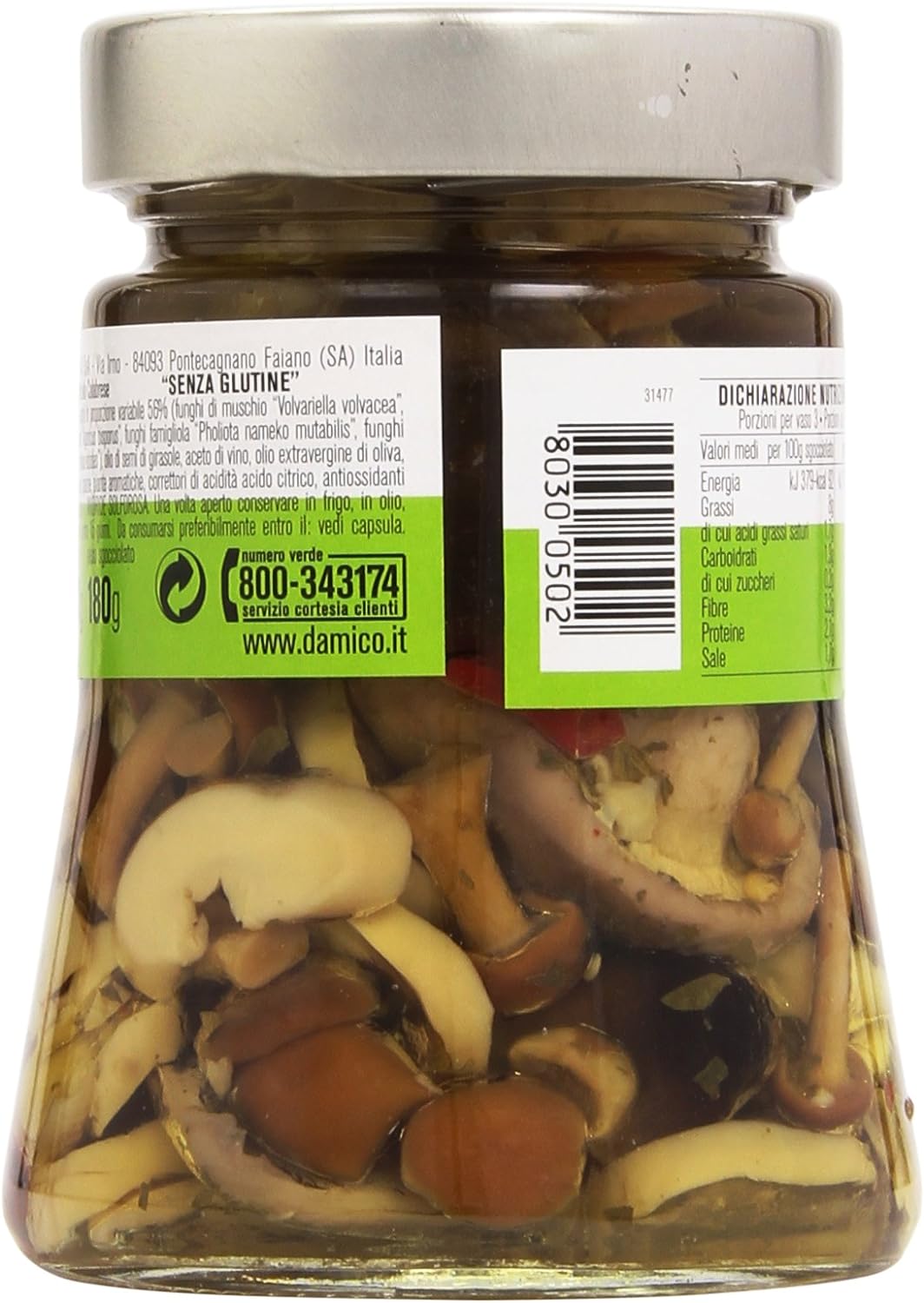 D'Amico - Funghi Misti alla Calabrese - 280 g - [confezione da 8]