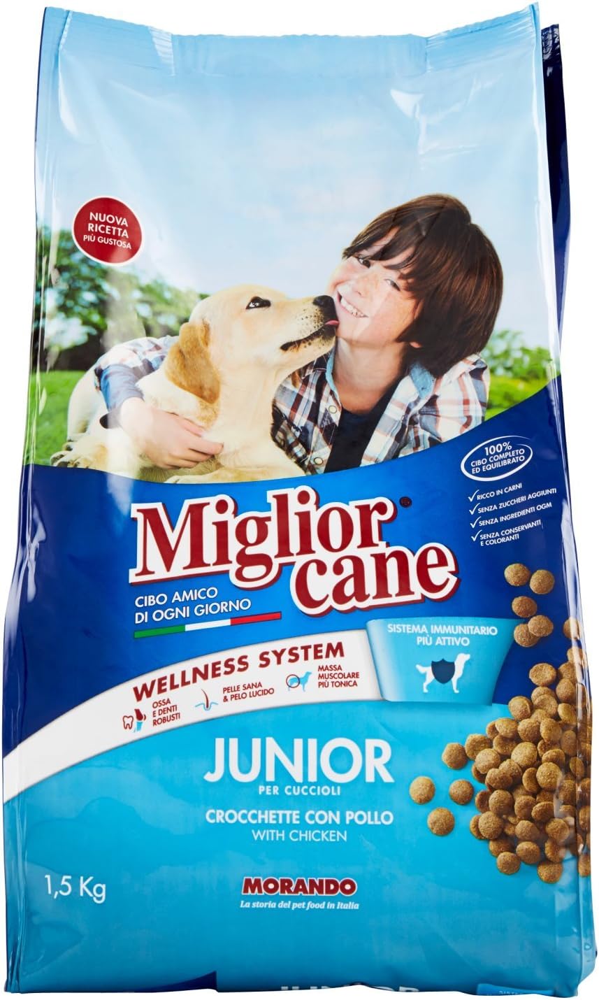 MigliorCane Junior crocchette pollo, 1500 Grammi
