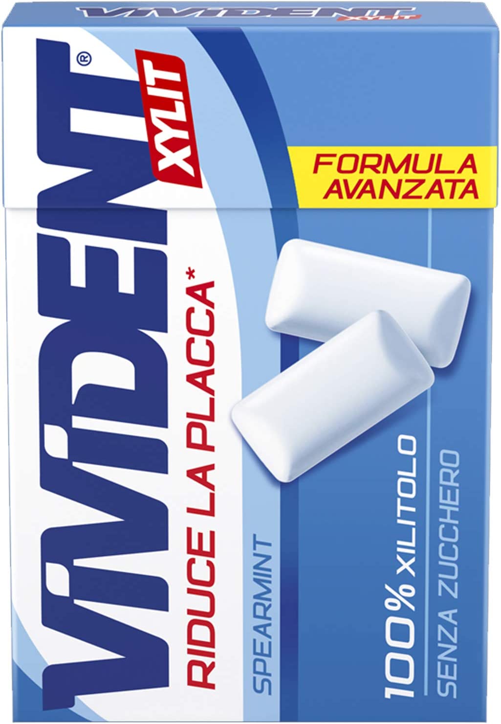 5 ASTUCCI GOMME DA MASTICARE VIVIDENT XYLIT CON XILITOLO BLU CHEWING GUM