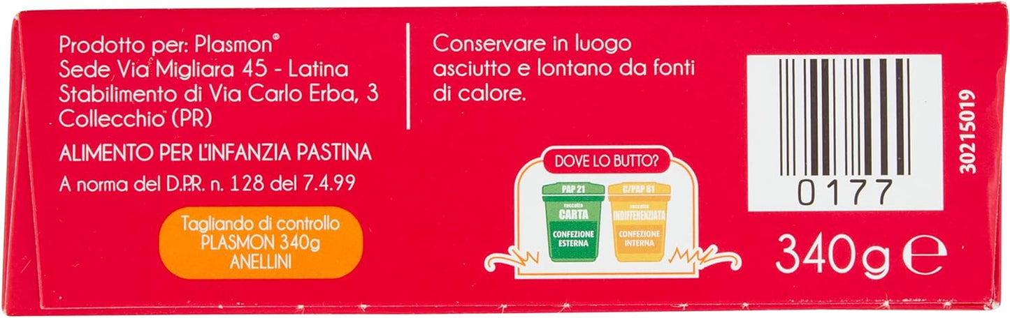 Plasmon Pastina Anellini 340g