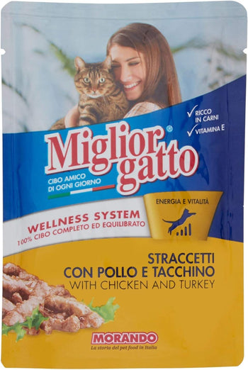 Migliorgatto Pouch strips Chicken and Turkey