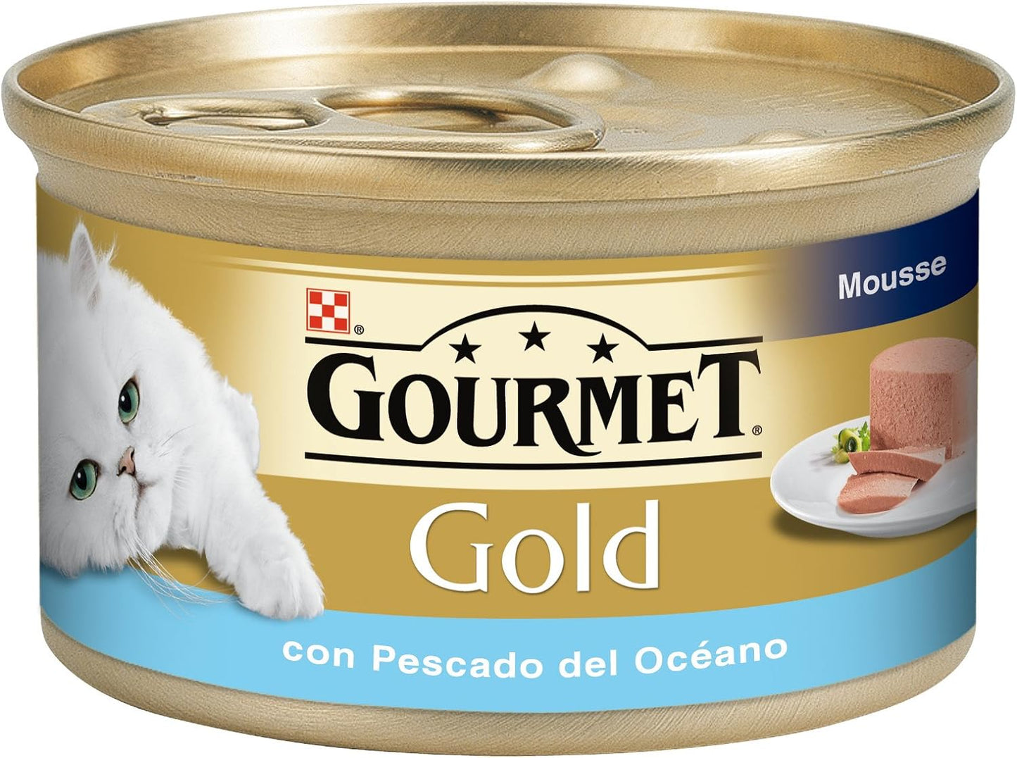 Purina Mousse con Pesce per Gatti Gourmet Gold, 85g