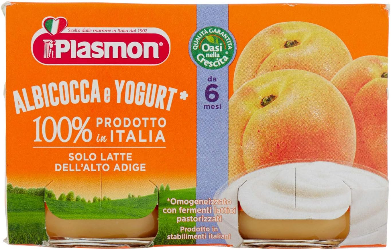 Plasmon Omogeneizzato Yogurt Albicocca 2x120g