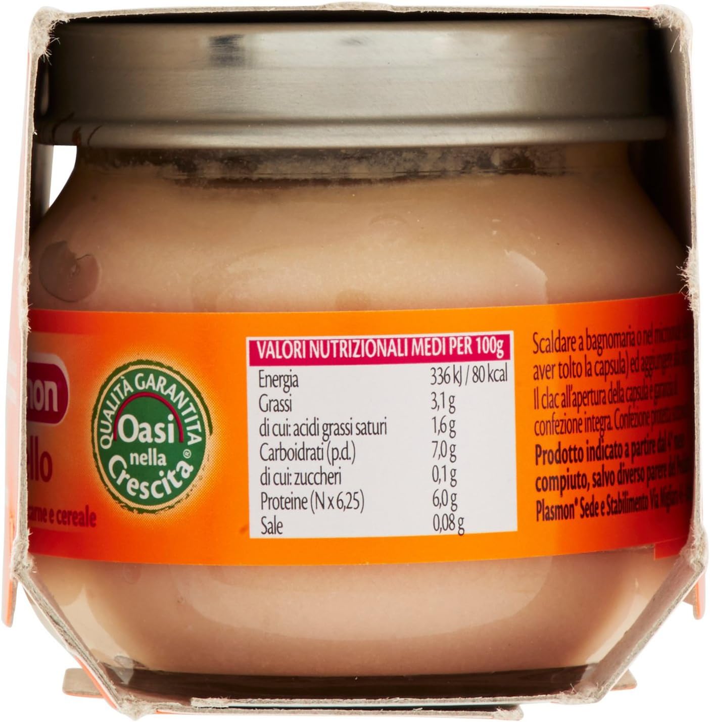 Plasmon Omogeneizzato di Agnello – 24x80g