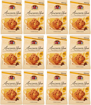 12X Tre Marie "Ancora Uno" Biscotti Frollino al Caramello e con Gocce di Cioccolato Grano 100% Italiano 300gr [12 Confezioni]