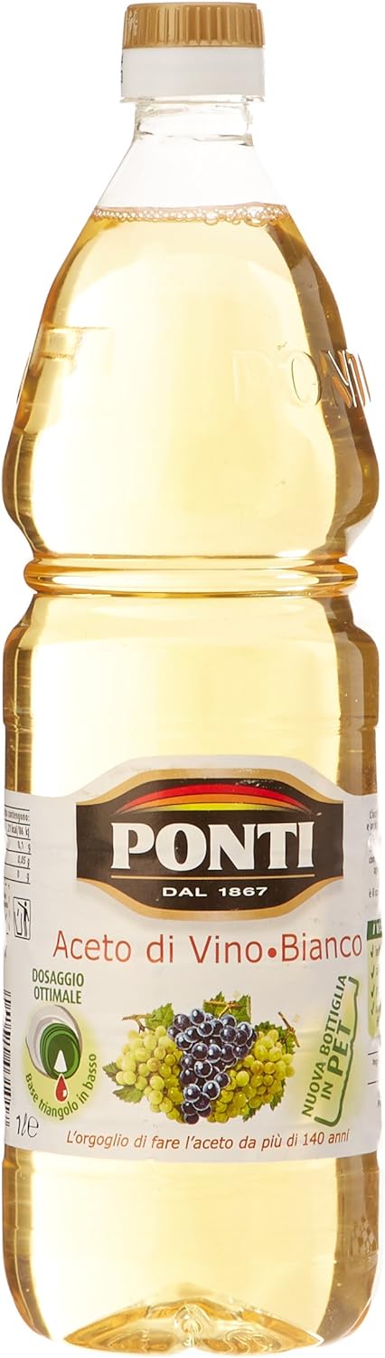 Ponti, Aceto di Vino Bianco, Acidità 6% - 1 Litro