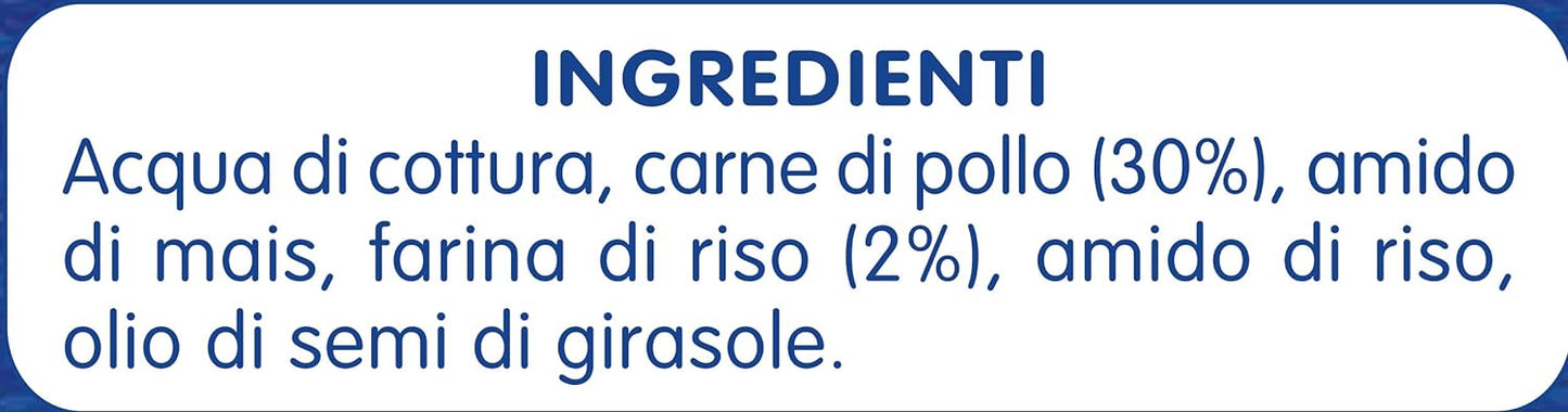 Mellin Omogeneizzato di Pollo 100% Naturale, Confezione da 12 pezzi da 80 gr