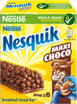 Nesquik Cereali Maxi Choco Barrette di Cereali al Cioccolato e al Latte, 6 Pezzi