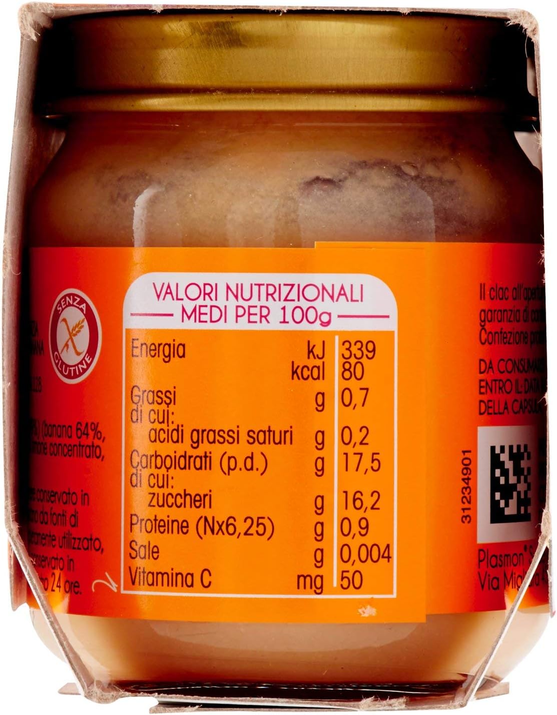 Plasmon Sapori Di Natura Omogeneizzato Banana E Mela 2x104g