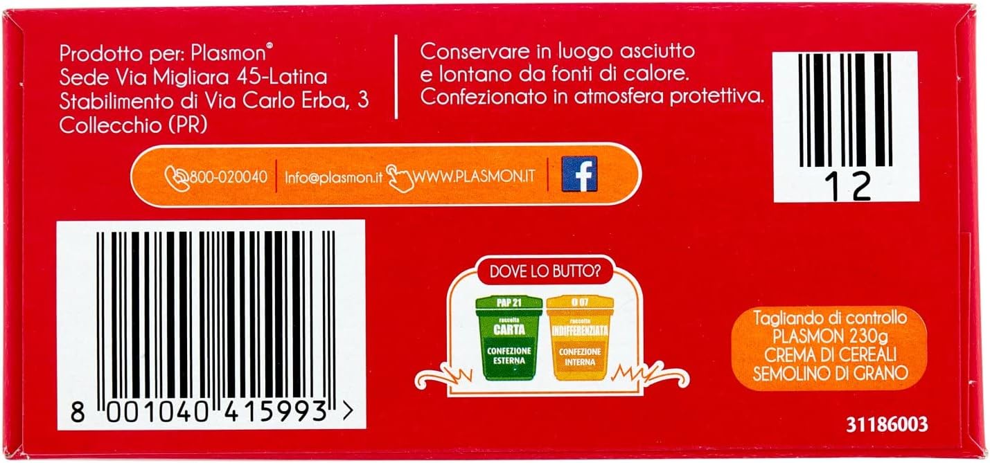 Plasmon Cereali Semolino di Grano - 230 gr